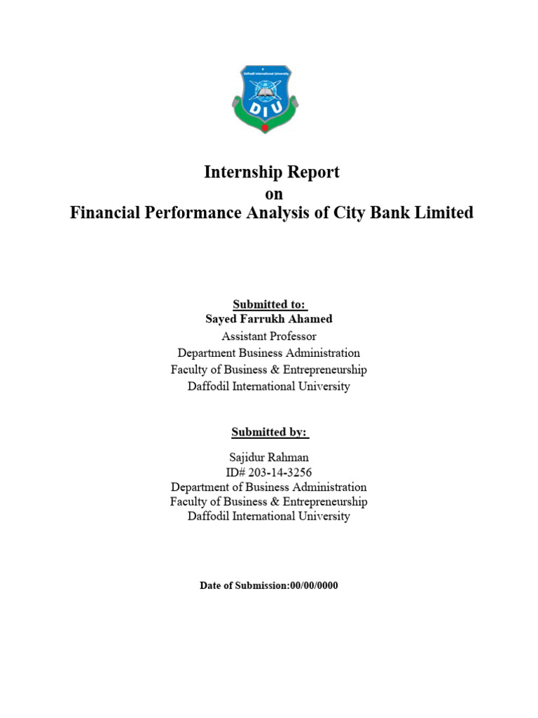 Financial Performance Analysis of City Bank Limited | PDF | Revenue | Banks