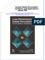 Full download book Low Dimensional Halide Perovskites Structure Synthesis And Applications Pdf pdf