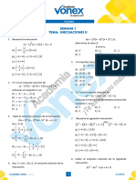 Semana 7 Tema: Inecuaciones Ii: Álgebra