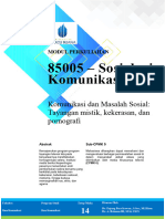 Sosiologi Komunikasi: Komunikasi Dan Masalah Sosial: Tayangan Mistik, Kekerasan, Dan Pornografi