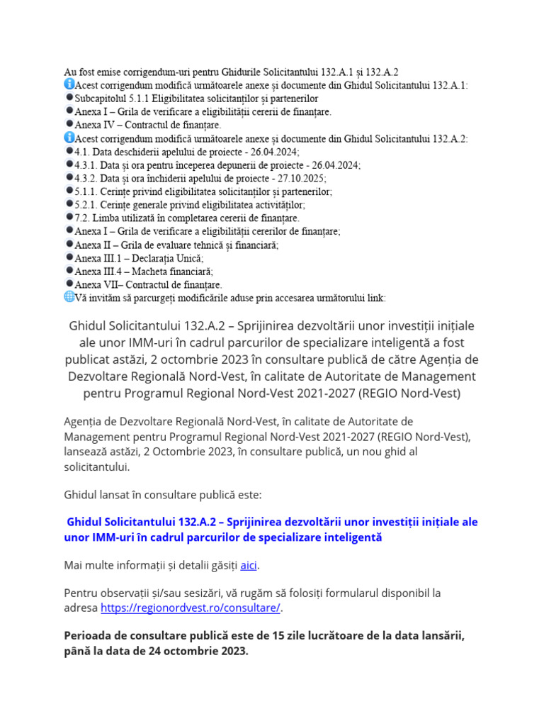 Ghidurile Solicitantului 132.A.1 Și 132.A.2 | PDF