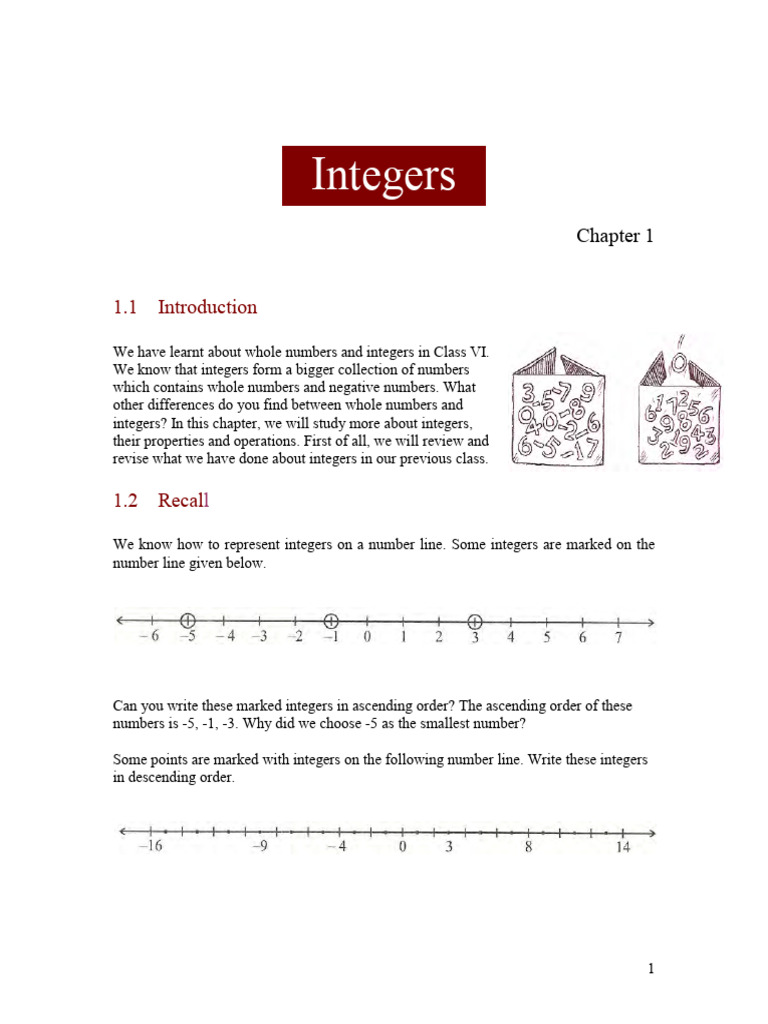 Understanding Integers and Their Operations | PDF | Integer