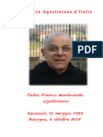 Padre Franco Monteverde Agostiniano 21 Maggio 1933 06 Ottobre 2018