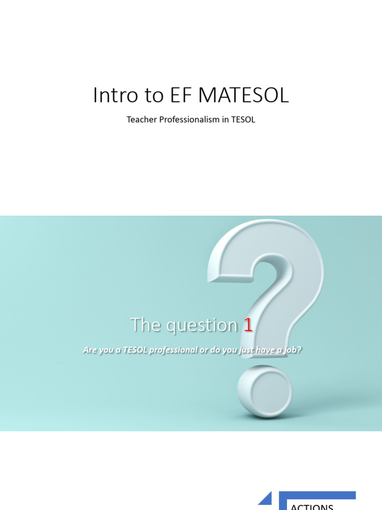 TESOL Professional Development Guide | PDF | English As A Second Or ...
