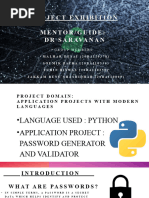 Password Generator and Validator - Project Exhibition