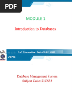 Module 1 DBMS