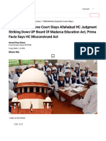 Supreme Court Stays Allahabad HC Judgment Quashing UP Board of Madarsa Education Act, Prima Facie Says HC Misconstrued Act