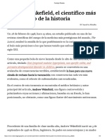 Andrew Wakefield, El Científico Más Fraudulento de La Historia