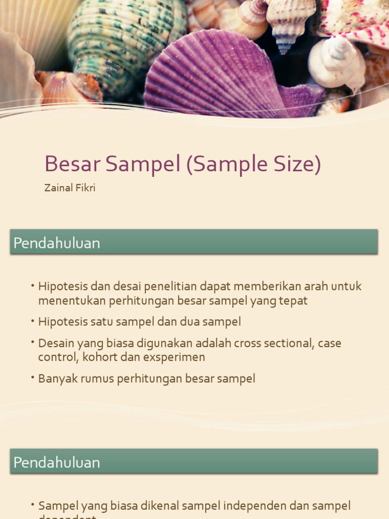 6 Besar Sampel (Sample Size) | PDF