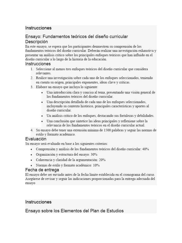 Fundamentos del Diseño Curricular | PDF | Plan de estudios | Evaluación