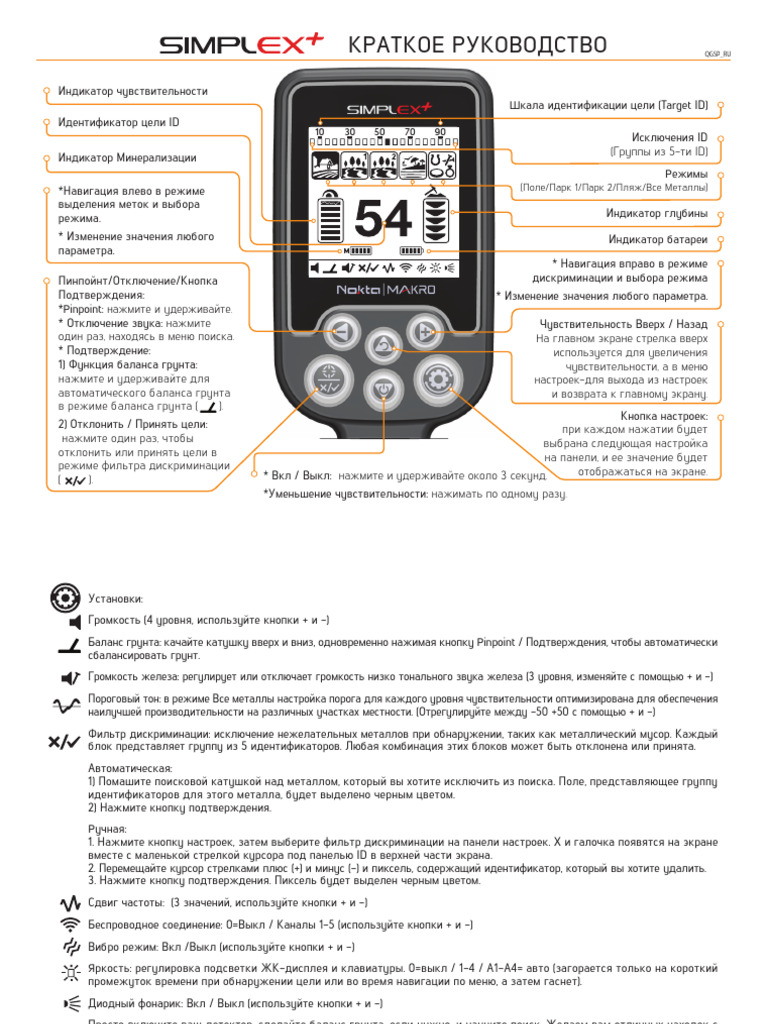 Simplex Quick Guide Ru | PDF