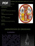 Hidratacion de Obsidiana II