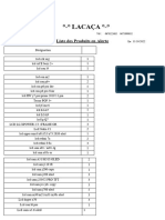 Liste Des Produits en Alerte