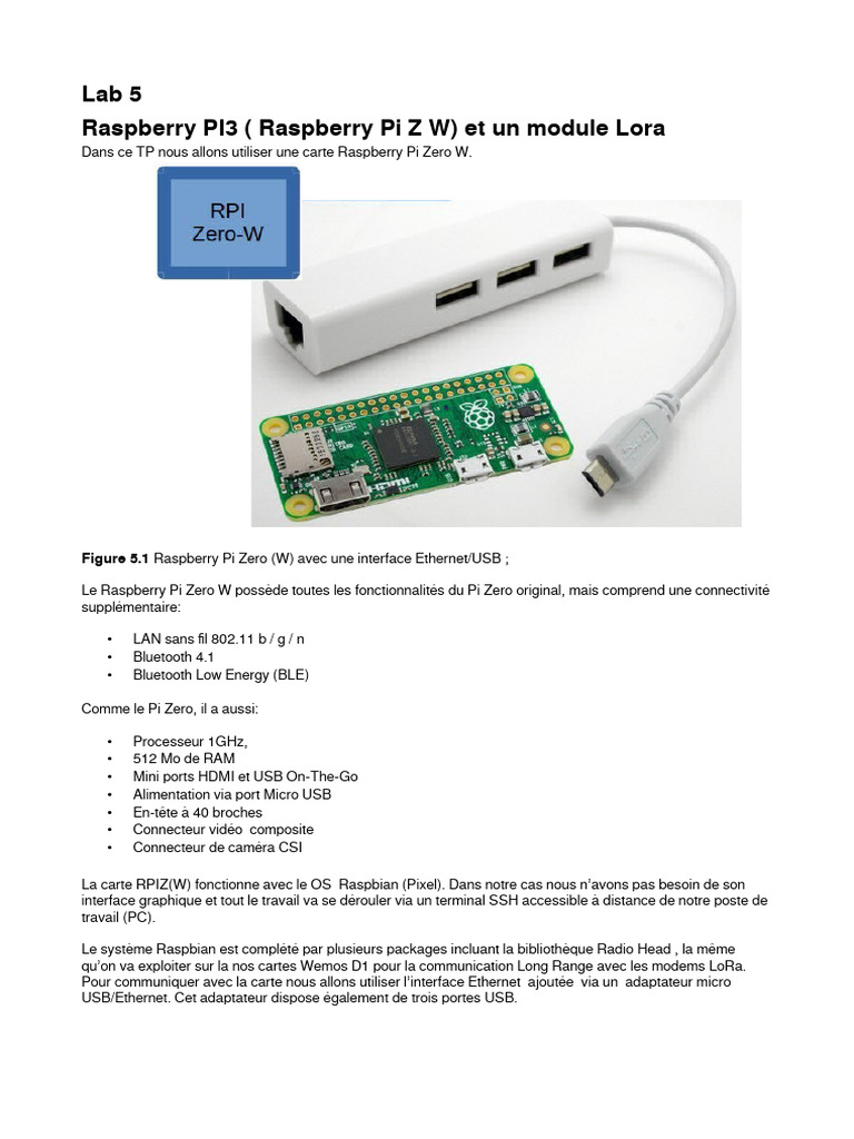 Configuration Raspberry Pi Zero W avec LoRa | PDF | USB | Protocoles de ...