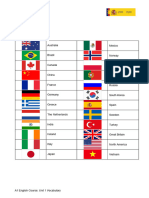 A1 U1 Vocabulary - Countries and Continents