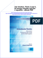 Full download book Unimolecular Kinetics Parts 2 And 3 Collisional Energy Transfer And The Master Equation Pdf pdf