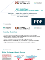 Materials For Module 1 - Key Essentials The Paris Agreement, Sustainable Development and The Law (2023)