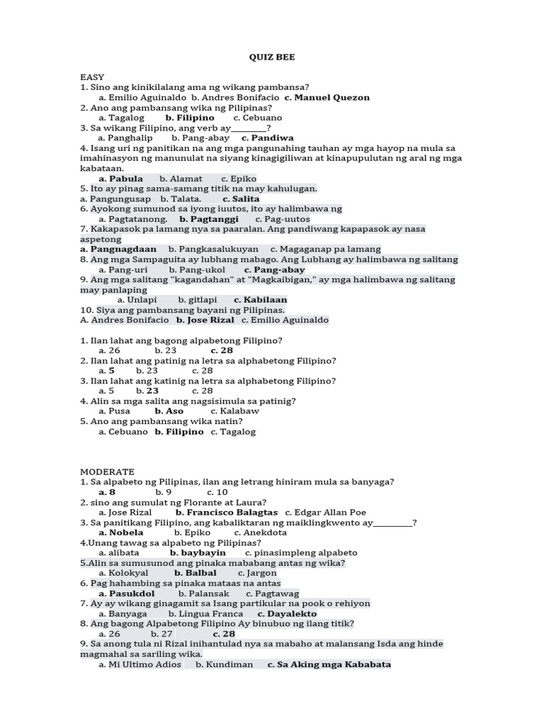 Final quiz bee pdf