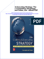 Full download book Crafting Executing Strategy The Quest For Competitive Advantage Concepts And Cases 23E Pdf pdf