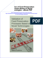 Full Download Book Validation of Food Preservation Processes Based On Novel Technologies PDF