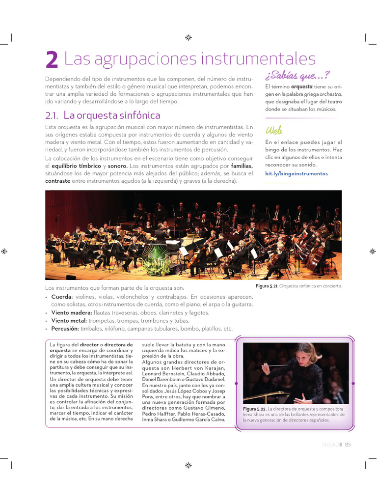 Agrupaciones Pdf Orquestas Instrumentos Musicales