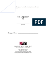 Tax Organizer For: Taxpayer's Name