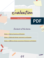 Need and Importance of Evaluation
