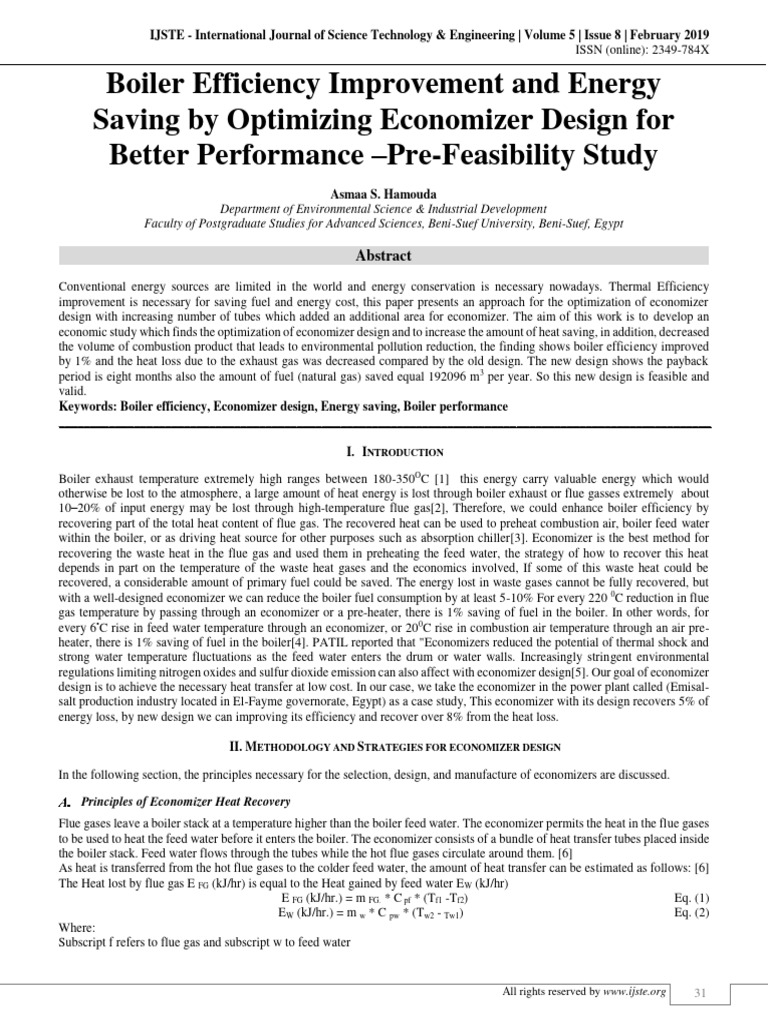 Boiler Efficiency Improvement and Energy | PDF | Boiler | Applied And ...
