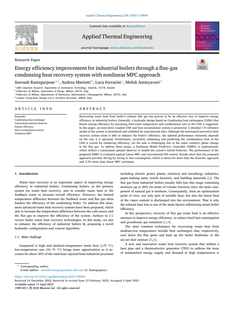 Energy Efficiency in Industrial Boilers | PDF | Boiler | Heat Transfer