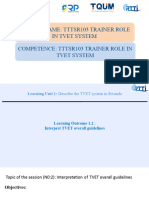 TOPIC2 Interpretation of TVET Overall Guidelines