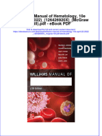 Full download book Williams Manual Of Hematology 10E April 22 2022_126426920X_Mcgraw Hill Pdf pdf