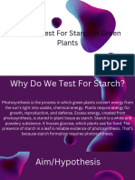 How To Test For Starch in Green Plants