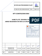 HFY-3800-1501-VED-195-MEC-DWG-0025 - 1 - Name Plate Drawing For Amine Regenerator Refux Drum (91501-V-17) - Code-A PEG