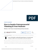 How To Inspire Entrepreneurial Thinking in Your Students - Harvard Business Publishing Education