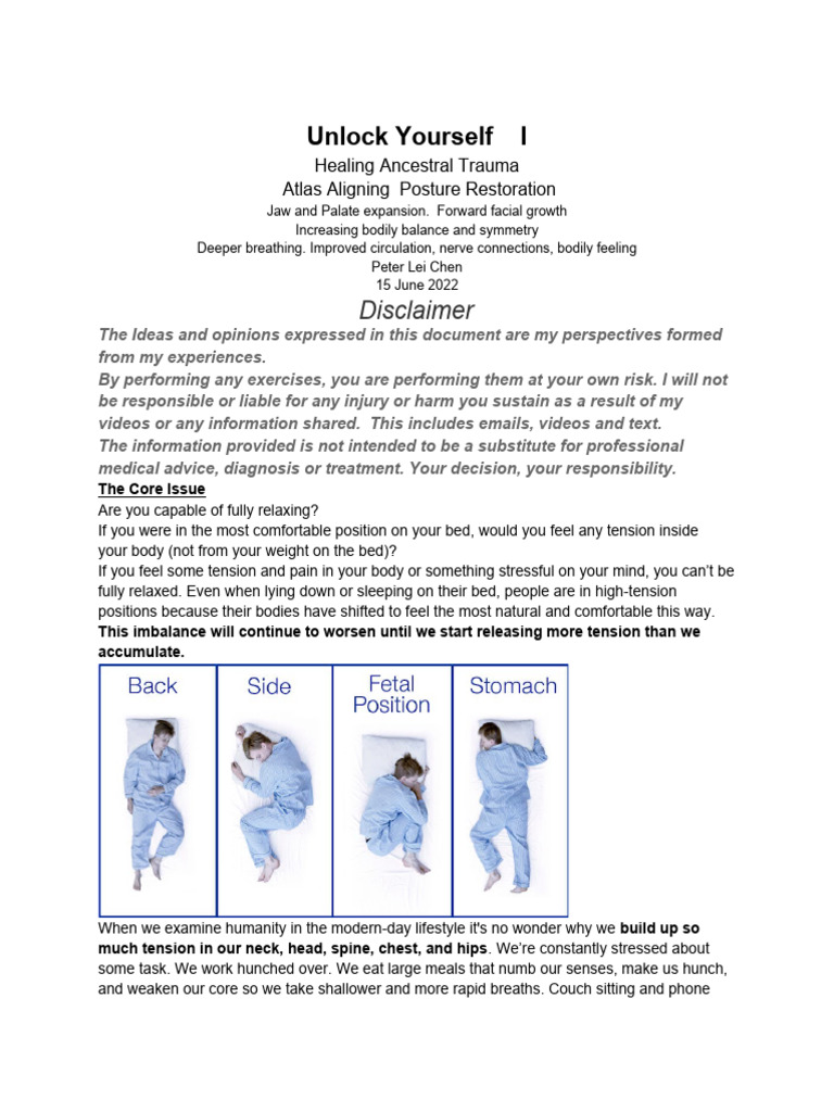 Posture Restoration v1.0 | PDF | Breathing | Hand