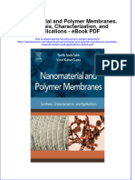 Full download book Nanomaterial And Polymer Membranes Synthesis Characterization And Applications Pdf pdf