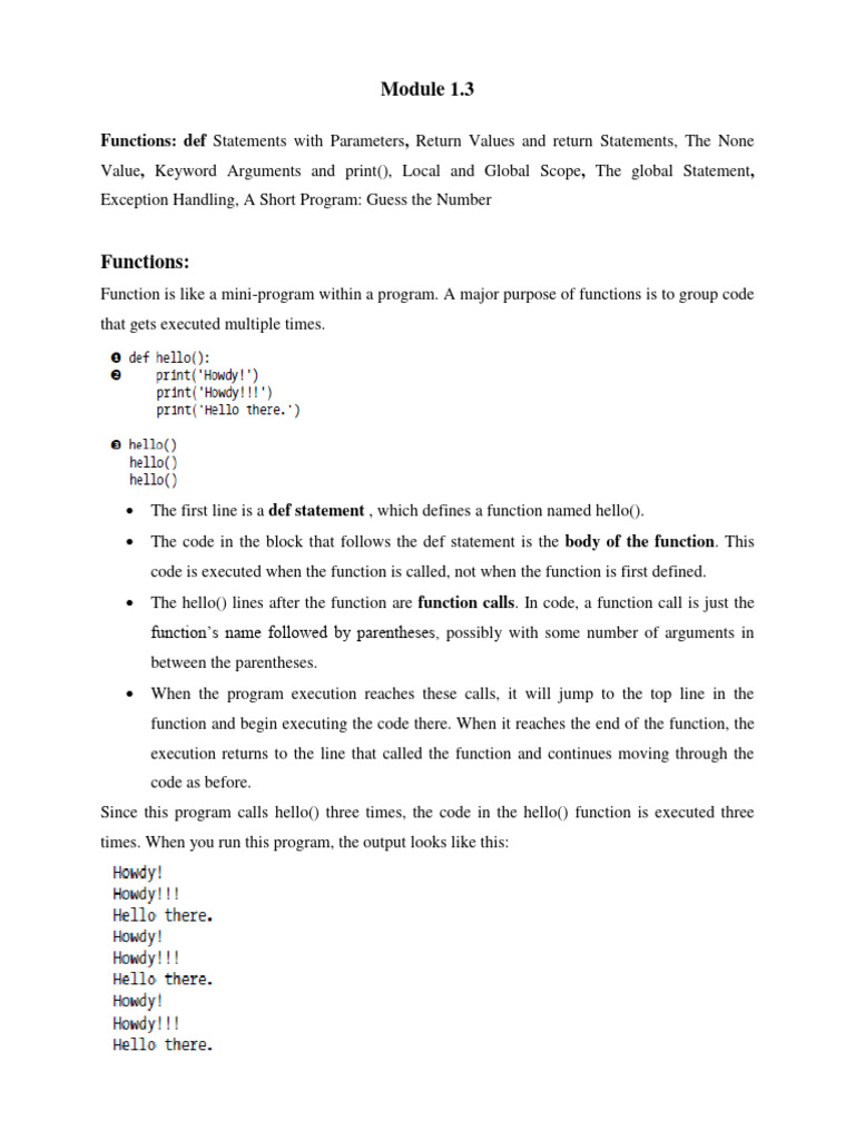 Module 1 | PDF | Parameter (Computer Programming) | Scope (Computer ...