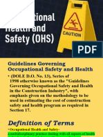 Lesson 1 Guidelines Governing OHS