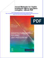 Full download book Nanostructured Materials For Visible Light Photocatalysis Micro And Nano Technologies Pdf pdf