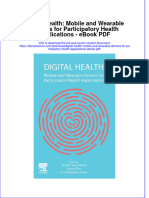 Full Download Book Digital Health Mobile and Wearable Devices For Participatory Health Applications PDF