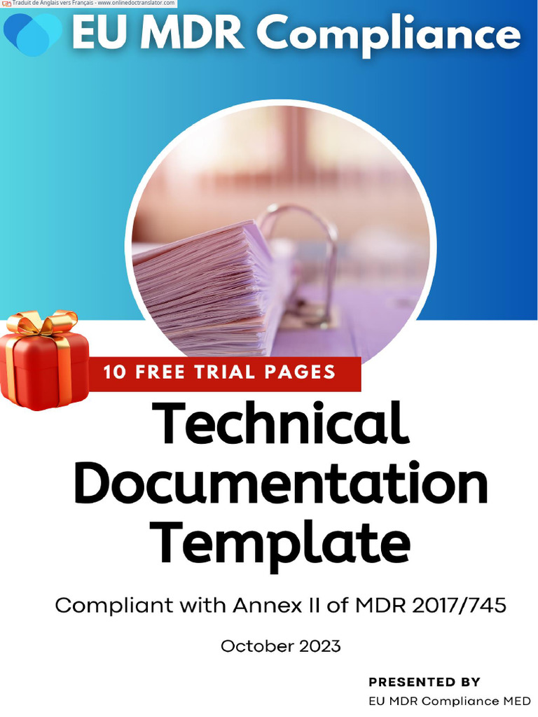Modèle Documentation Technique EU MDR | PDF | Tension artérielle ...