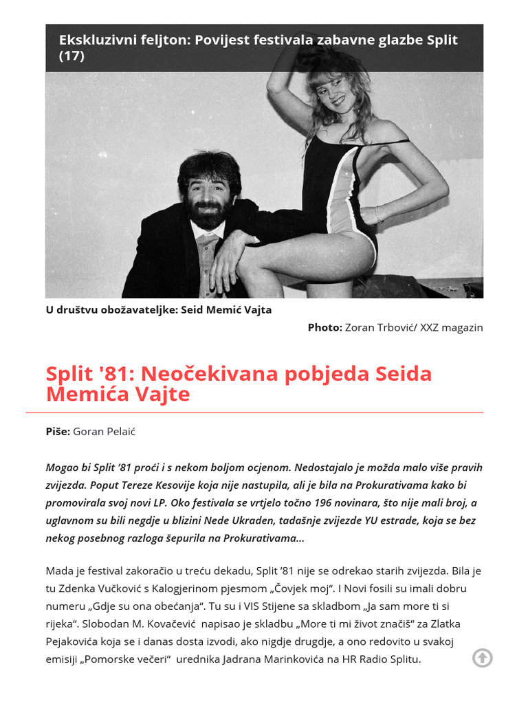 Split '81_ Neočekivana pobjeda Seida Memića Vajte - XXZ Portal | PDF