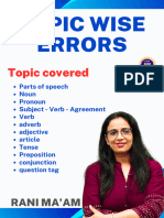 Topic Wise Errors