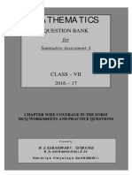Maths Class Vii Question Bank For Sa I 2016 17