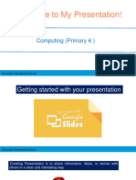 Lecture 9. Introduction To Google Slides