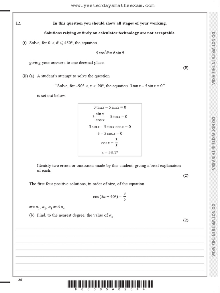 Trigonometry Equation Solutions Guide | PDF | Equations | Mathematical ...