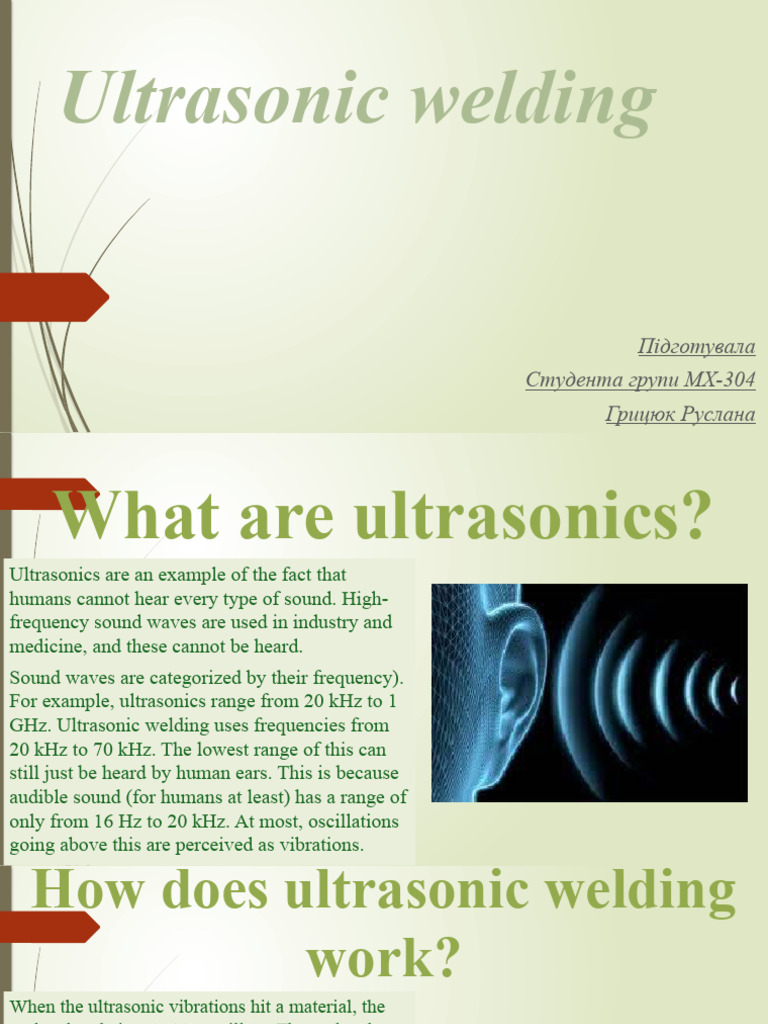 Ultrasonic Welding Pdf Ultrasound Welding