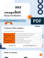 Company Snapshot Theme For Business