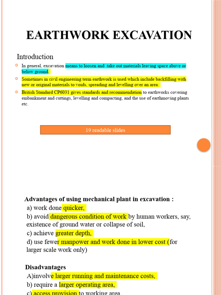 Earthwork Excavation | PDF | Deep Foundation | Civil Engineering