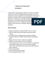 Preparation of culture media from stock reagent